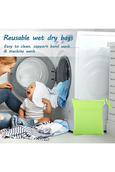 Generic X-Spring Wet & Dry Diaper Bags, 2-Pack 40×30 cm Reusable Waterproof Zipper Organizer