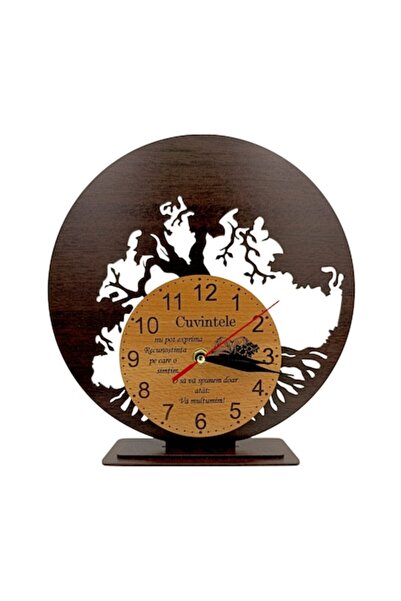OEM Clock decoration with stand for stabilized moss, personalized gift, 30 cm, black