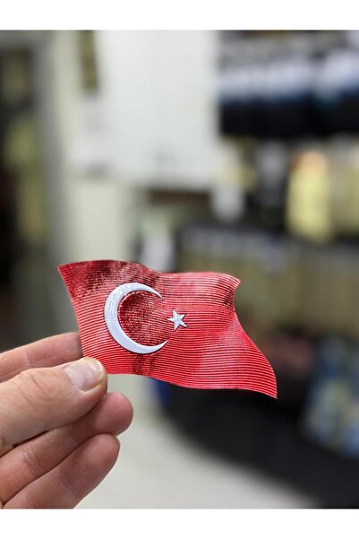 KOMANDO PAZARI 3D DALGALANAN Türk Bayrağı Plastik Arma Patch (Peç) Arkası Cırtlı Mont Arma Patch