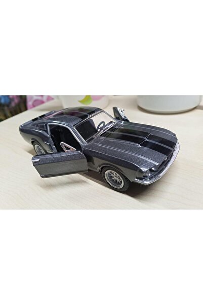 Vardem Kinsmart Toy Metal Model Car 1/36 Pull Back 1967 Black Shelby Gt-500 Smoked