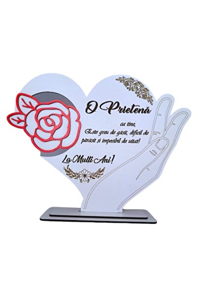 OEM Decorațiune de perete în formă de inimă cu trandafir, personalizată cu me...