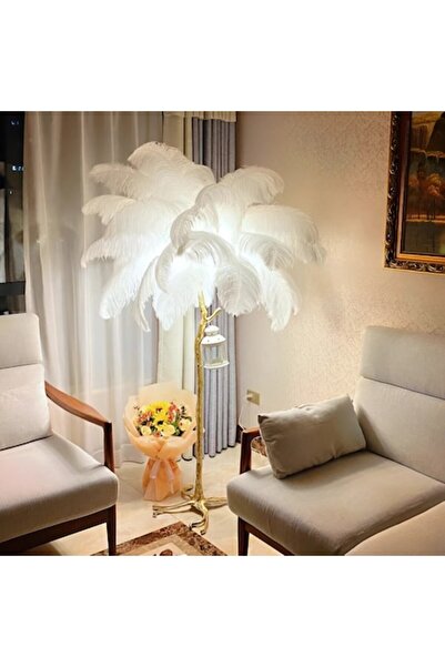 OEM Feather Floor Lamp Politidis 1 x E27 170 cm White