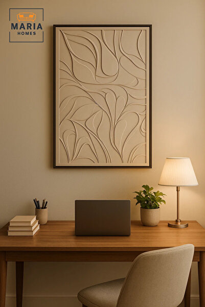 MARIA HOMES Modern 3D Wall Art – Large Abstract Decorative Panel for Living Room 120×80 cm