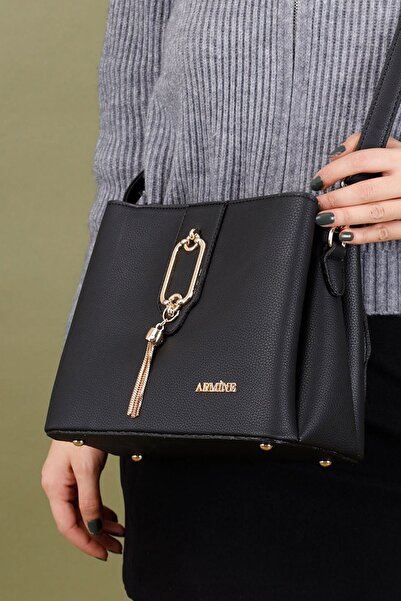 Armine 361 Γυναικεία Τσάντα ώμου Μαύρη