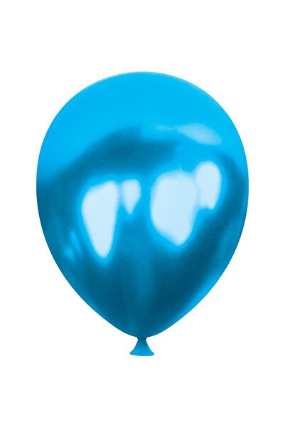 Bravo Helyuma Compatible Blue Metallic Balloon Mirror Balloon 12 Inch 5 Pieces Metallic Blue Balloon 12 Inch