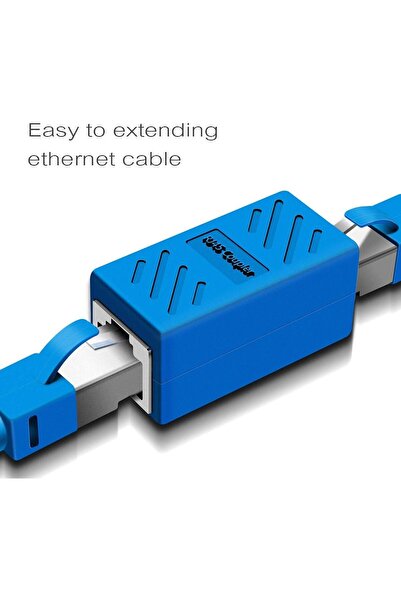 Greluma وصلة إيثرنت RJ45 محمية، أنثى إلى أنثى، Cat7/Cat6/Cat5e/Cat5 (أزرق، عب...