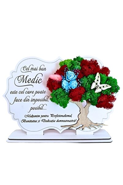 OEM Tablou personalizat cu mesaj standard – Cadou pentru doctor, licheni stab...
