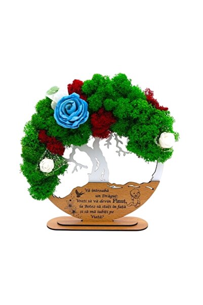 OEM Tablou Copacul Vieții cu Mușchi Stabilizat — Mesaj Personalizat pentru Bo...