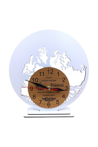 OEM Decorative clock with stand for stabilized lichens, personalized gift, 30...