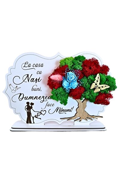 OEM Tablou personalizat „La casa cu Nasi buni...” cu licheni stabilizați și f...