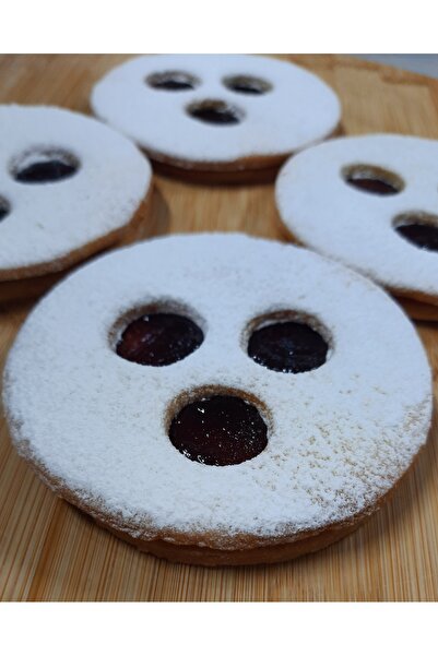 Seymen Delights Alman Spitzbuben 10cm çapında 4 adet - Geleneksel Alman Dolgulu Kurabiye