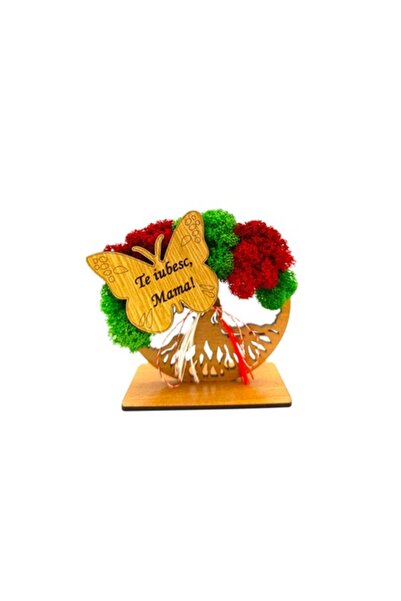 OEM Ramă decorativă Copacul Vieții cu licheni stabilizați și fluture, Mom măr...