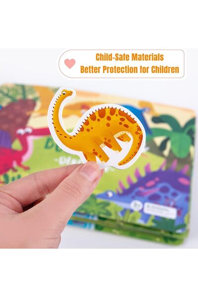 Generic Montessori Busy Book for Kids - Xspring Dinosaur Sensory Toy, Educational Travel Preschool Activitie