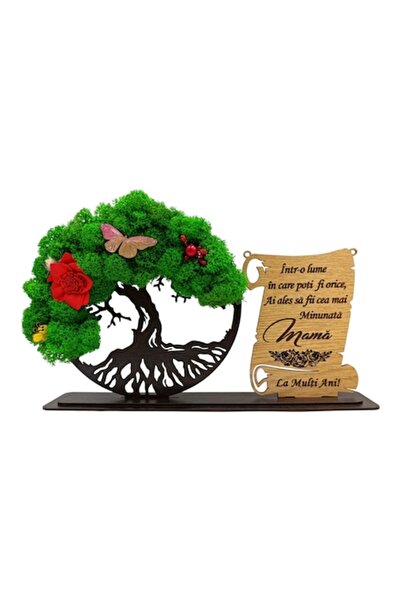 OEM Tablou Copacul Vieții cu licheni stabilizați, cadou personalizat decorat ...