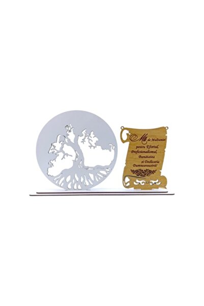OEM Placă cu farfurie „Arborele Vieții” — Cadou personalizat „Mulțumesc mult....