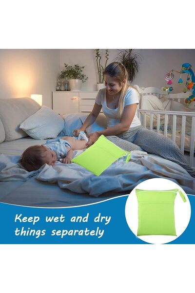 Generic X-Spring Wet & Dry Diaper Bags, 2-Pack 40×30 cm Reusable Waterproof Zipper Organizer