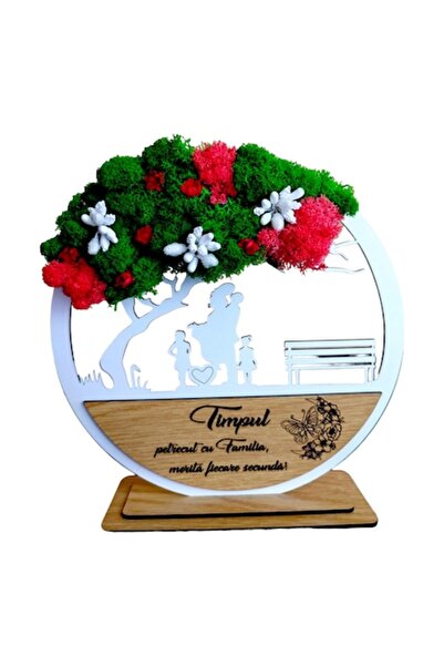 OEM Placă personalizată „Pomul Vieții” cu mesaj standard, mușchi stabilizat, ...