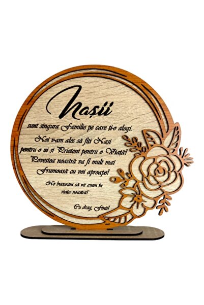 OEM Tablou decorativ cu ramă de trandafir, personalizat cu mesaj standard pen...