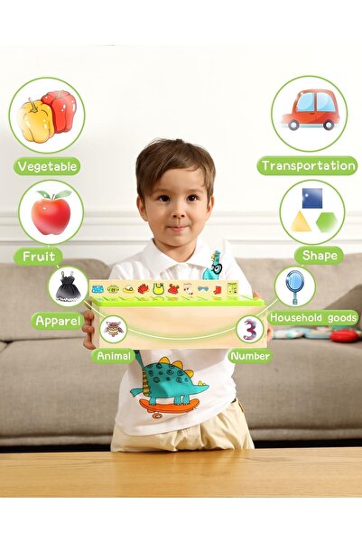 Generic Wooden Montessori Sorting and Stacking Educational Toy - 8 Boards & 80 Cubes