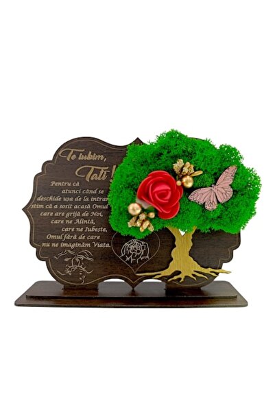OEM Placă decorativă cu suport, cadou personalizat pentru tata „Te iubim, tat...
