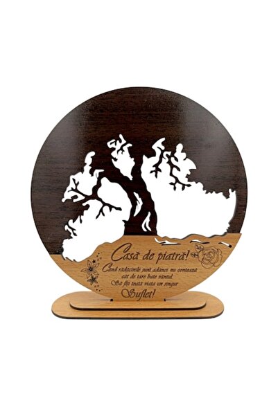 OEM Decorațiune inimă Copacul Vieții, personalizată „Casa de Piatră”, model 2...