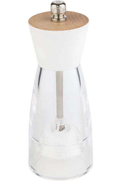 Aps - مطحنة ملح فريدا الألمانية 6 × 15.5 سم - شفافة / بيضاء