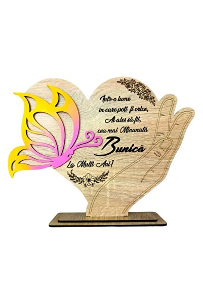 OEM Decorațiune de perete în formă de inimă cu fluture, mesaj personalizat pe...