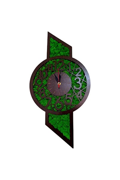 OEM Ceas de perete decorat cu licheni stabilizați, cadou pentru familie/priet...