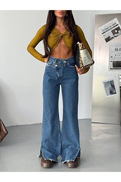 DENİKK ΜΟΝΤΕΡΝΟ ΕΙΔΙΚΟ ΣΧΕΔΙΟ ΤΖΙΝ ΠΑΝΤΕΛΟΝΙ ΜΕ ΨΗΛΗ ΜΕΣΗ, ΕΦΕΚΤΟ ΧΡΩΜΑΤΙΚΗΣ ...