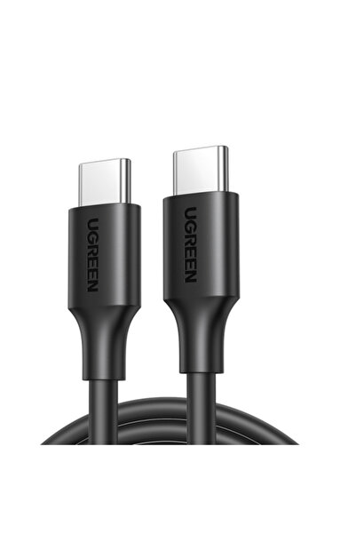 Ugreen كابل USB-C إلى USB-C بطول 1 متر من النايلون بقوة 60 وات - أسود