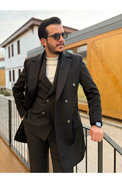 Avni Ceylan Men's Premium Slim Fit Cashmere Coat