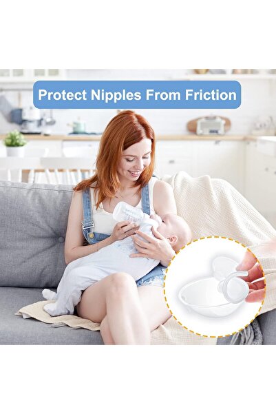 Beauenty Breast Milk Collector Set, Silicone Nursing Cups with Leak-Proof Plugs, 2 Pieces (Transparent)