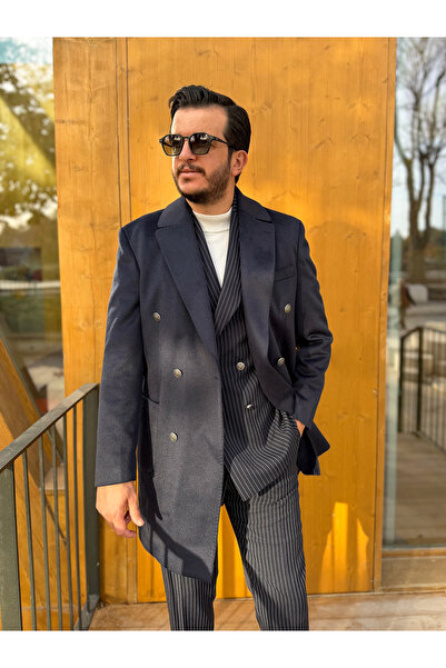 Avni Ceylan Men's Premium Slim Fit Cashmere Coat