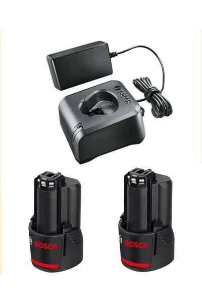 Bosch Gba 12v 2.0ah Professional Akü (Çift) ve Gal 12 V-20 Şarj Aleti