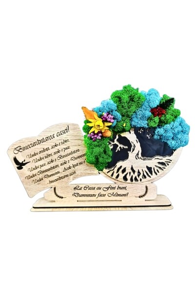 OEM Stabilized Moss Frame, Personalized with Laser-Engraved Message, 30x20 cm...