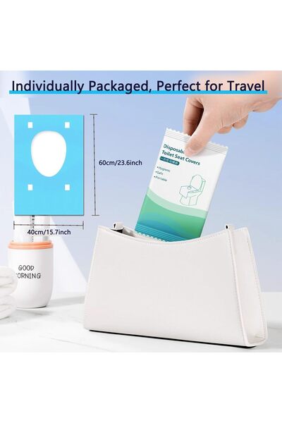 Generic Disposable Toilet Seat Cover, 50 pcs, 40x60 cm, Portable Waterproof Travel Covers