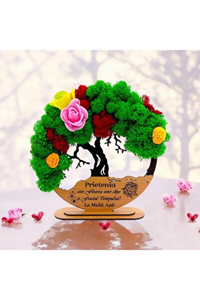 OEM Tree of Life Frame with Stabilized Moss, Personalized Message, 20cm, Black