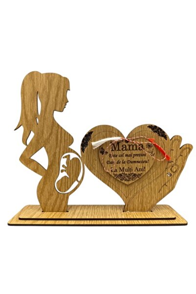 OEM Decorațiune siluetă mamă din lemn, cadou personalizat „Mamă”, model 2, 20...