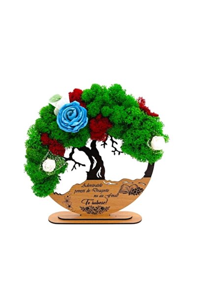 OEM Tablou decorativ Copacul Vieții cu lichen stabilizat, mesaj personalizat,...