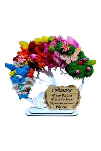 OEM Placă personalizată „Copacul Vieții” cu mesaj standard pentru bunică, muș...