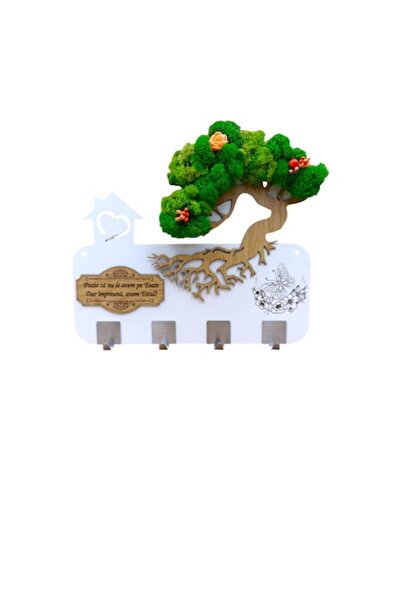 OEM Personalized wall hook with stabilized lichens and message 'Maybe we don't have them all..', 38x28 c