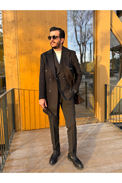 Avni Ceylan Men's Premium Slim Fit Cashmere Coat