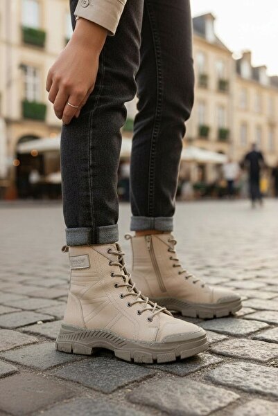 VeliKundura Γυναικείες μπότες VOYAGER 9375 ΜΠΕΖ ΓΝΗΣΙΟ ΔΕΡΜΑ NUBUCK ΜΕ ΦΕΡΜΟΥΑΡ ΚΑΙ ΚΟΡΔΟΝΙΑ