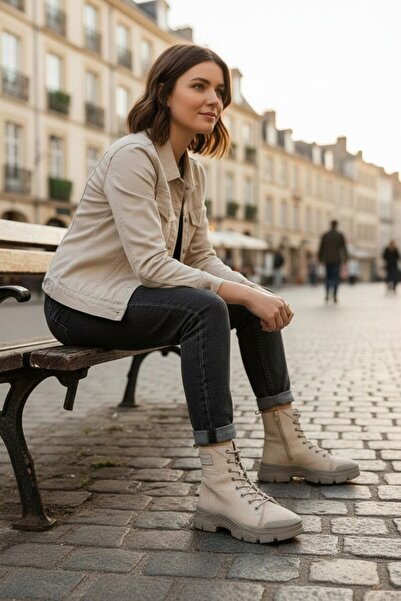 VeliKundura Γυναικείες μπότες VOYAGER 9375 ΜΠΕΖ ΓΝΗΣΙΟ ΔΕΡΜΑ NUBUCK ΜΕ ΦΕΡΜΟΥΑΡ ΚΑΙ ΚΟΡΔΟΝΙΑ