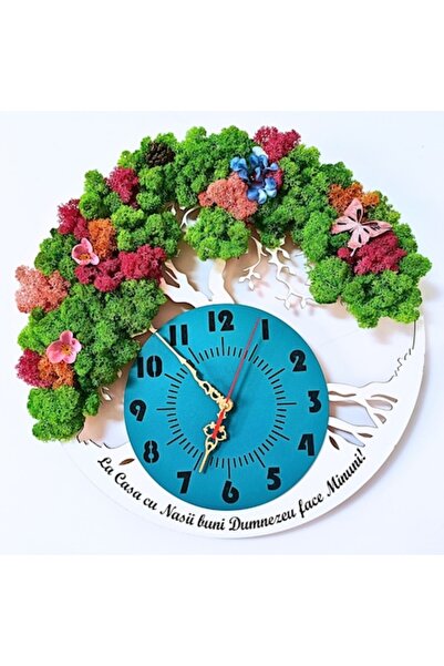 OEM Ceas de perete cu mușchi stabilizat, mesaj personalizat pentru nași, cadr...