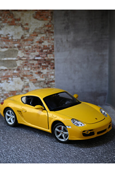 bebeym Porsche Cayman S 1:18 Metal Model Araba - Koleksiyonluk Porsche Cayman S Metal Araba