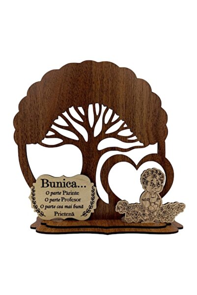 OEM Tree with silhouettes and message for Grandma, personalized gift, wood, 2...