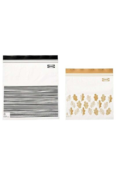 ISTAD Resealable Bag, Patterned Black/Yellow, 2.5/1.2 l, 50 Pack