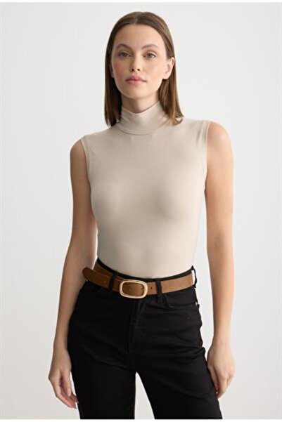 MODA MAÇKA PARK Badi Viscose Combed Cotton Zero Sleeve Half Fisherman Badi