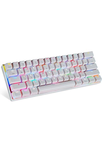 MOTOSPEED CK62 Mechanical Gaming Keyboard Wired & Bluetooth, 60% Compact, 61 Keys, RGB Backlight, US